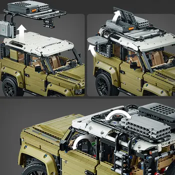 Auto Série Supercar Land Rover Opatrovníka, off-road vozidla, Model Stavebné kamene, Tehly Kompatibilné high-tech Hračky 42110