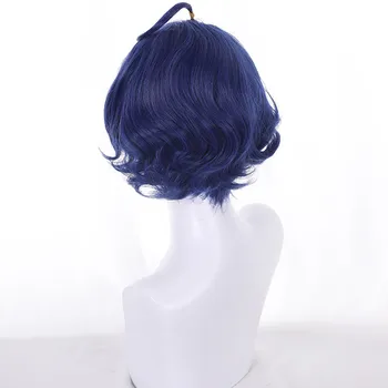 Anime Divu, Vajcia Priority Ohto Ai Cosplay Parochňu Tmavo Modré Krátke Tepelne Odolných Syntetických Vlasy, Parochne + Parochňu Spp + Vlasy Klip