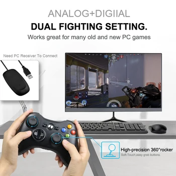 2.4 G Bezdrôtový Herný ovládač Pre Xbox 360 Pre PS3 S PC USB Gamepad Pre Microsoft Xbox360 Diaľkový Ovládač Controle