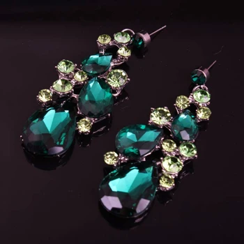 MYDANER Luxusné Multicolor Sklo Maxi Kvet Choker Vyhlásenie Náhrdelníky Náušnice Šperky Set pre Ženy, Svadobné Doplnky Strany