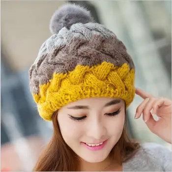 Vysoká Kvalita 2017 2016 nové kórejská verzia z tekvice klobúk ručne pletené čiapky jeseň a v zime Vlny, čiapky,Teplé klobúk