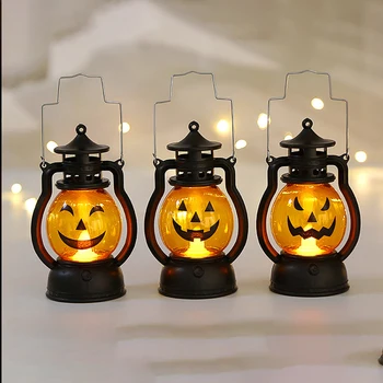 3ks Tekvica LED Svetlo Žiariace Jemné Halloween Dekoratívne Nočného Strana navrhne na deň Vďakyvzdania Halloween Ozdoby