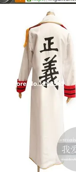 Móda Japonsko Jeden Kus Navy Marine Spravodlivosti Plášť Plášť Cosplay Kostým Biely