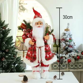 Nový Rok Vianočné Dekorácie pre Domov 25 Štýl Výška 30 cm Santa Claus bábika Detí darčeky Okno Ozdoby Navidad