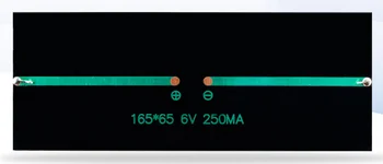 Mini Poly Solárny Panel 6.5 V, 6V 250MA 1.5 W pre Solárne Epoxidové Montáž Baterka Vyhradená 165*65MM
