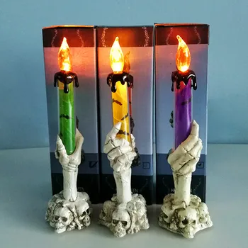 2021 Ghost Ruke Sviečku LED Elektronické Kostra sviečkach bez Dymu Svadobné Party Halloween Dekorácie, Rekvizity Svetlo Halloween