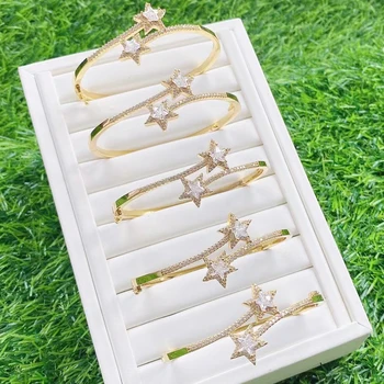 3ks Nový dizajn zirkón Star bangles Crystal štýl kameň náramok módne šperky pre ženy, Ženy náramok 51653