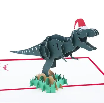 10pcs Spp Dinosaura Ručné Kirigami Origami 3D Pop-UP, Pozdrav, Pozvánka Na Svadbu, Narodeninovú Párty Darček