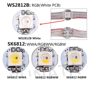 5V WS2812B SK6812 RGBW RGBWW WWA Individuálne Adresovateľné Panel Pre-Pripájané Led diódy, LED Modul, String 5050 RGB s Chladič Rada