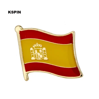 Španielsko Kovové Vlajka Klopě Pin Odznaky Na Odevy Rozet Nastaviť Brošňa V Brošne KS-0190