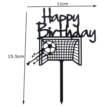 Futbal Akryl Tortu Vňaťou Novinka Futbal Happy Birthday Cake Vňaťou Pre Chlapcov Narodeniny Športové Strany Cake Dekorácie