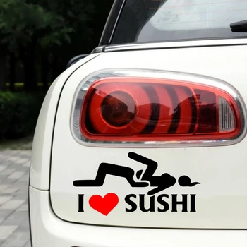 Dekor Motocykel Obtlačky Milujem Sushi Zábavné Nálepky Dekoratívne Doplnky Tvorivé Nepremokavé PVC,12 cm*6typ