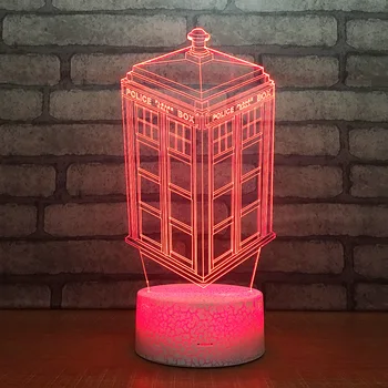 3D animovaný Lekárom, Ktorí LED RGB Nočné Svetlo 7 Farieb Zmeniť Stôl Svetlo Akčné Figúrky 041 Chlapci Dievčatá Vianočné Hračky