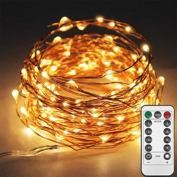 LED Reťazec Svetlá 5M 100LED 8 Režime Víla String Svetlá, Nový Rok, Vianoce Svadobné Party Garland Vonkajšie Party Dekorácie Reťazec