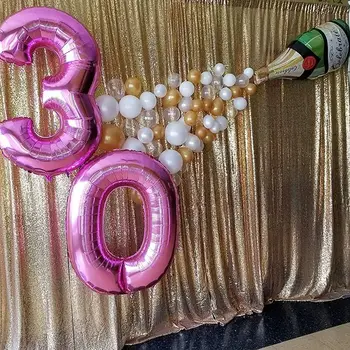 40inch Ružová Modrá Počet Balónikov Narodeniny Balón Zlaté Balóny Happy Birthday Party Dekorácie Dospelých Ružová Modrá Miestne Globos