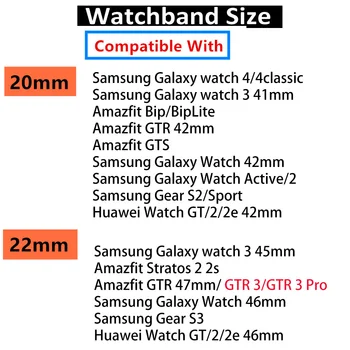 20 mm/22 mm Popruh Pre Samsung Galaxy sledovať 4/classic 3/Active 2/46 mm/42mm Nastaviteľné Elastické Nylon náramok Huawei GT/2E/Pro band