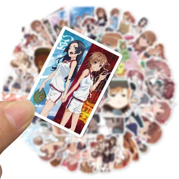50PCS Anime Toaru Kagaku č Rerugan Stickes Batožiny Kufor Notebook Papiernictvo Určité Vedecké Railgun Roztomilý Nálepky