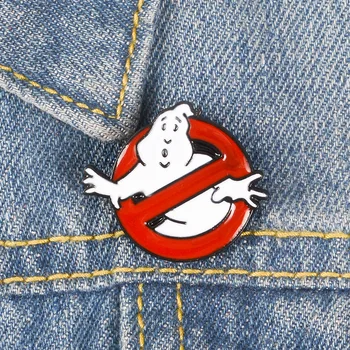 Cartoon Ghostbusters Č Ghost Filmy Ghostbusters Logo Brošňa Retro Vintage Klobúk Batoh Vkus Vesta Pin