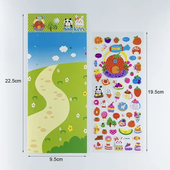 3 Listy cartoon tortu candy zvierat nálepka pre Deti 3D album notebook notebook DIY dekorácie dievčatá nálepky hračka