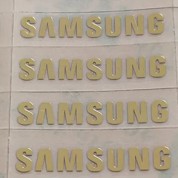 Vlastné Zlaté Logo, Vložiť Samsung Galaxy S3 s4 s5 Kovové Nálepky 1.9X0.3 4pcs/Veľa Doprava Zadarmo