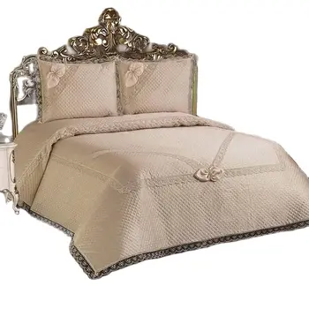 250*225 cm Manželská posteľ Pique nastaviť obliečka na vankúš 2 Kusy, cappuccino farba Posteľ Kryt prehoz cez posteľ na posteľ Obliečky kryt Bielizeň Nastaviť