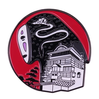 Odvážneho Preč kúpeľný Dom Veľké Smalt Pin Dokonalé kolekcie pre milovníkov Ghibli