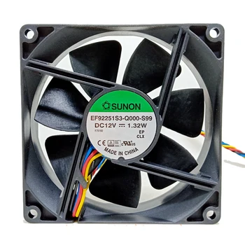 Nové Pre Sunon EF92251S3-Q000-S99 92mm 9225 92X92X25MM 12V 1.32 W tichý ventilátor počítača prípade PWM regulácia teploty ventilátor