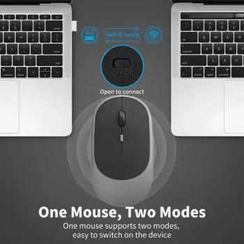 Prenosné Bezdrôtové Myši, Ultra Tenké 2.4 G Wireless Mouse Nabíjateľná Ergonomické Vypnúť Tichý Myš Pre Notebook Tablet PC