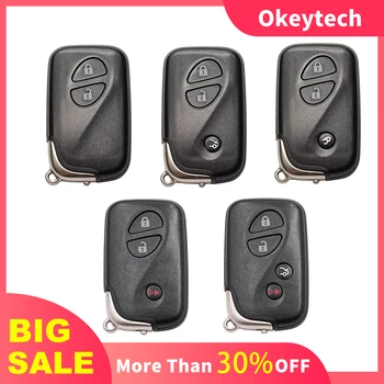 OkeyTech Nahradenie Smart Remote Kľúča Vozidla Shell Fob puzdro Pre Lexus GS430 ES350 GS350 LX570 IS350 RX350 IS250 2/3/4 Tlačidlá