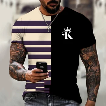 Sexy autor odporúča mužov Vintage kráľ koruny vytlačené T-shirt 3D vytlačené krátky rukáv T-shirt Ženy Tees VEĽKOSŤ XXS-6XL