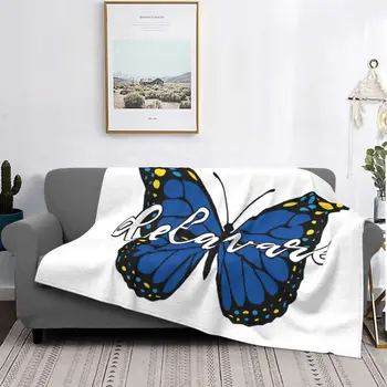 Delaware Motýle Prikrývky Fleece Zimné Elegantné Hmyzu Multi-funkcia Teplej Hodiť Deky pre Domáce Auto Prikrývky