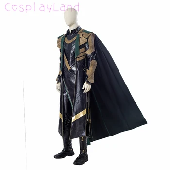 Najnovšie Halloween Superhrdina Loki Cosplay Kostým Vysokej Kvality Hrdina Battle Armor Oblečenie, Topánky S Mužmi Oblek