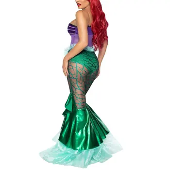 Ženské Mermaid Party Kostým, bez Ramienok Trubice Topy Prehrabať Sequin Dlhý Chvost Cosplay Maškarný