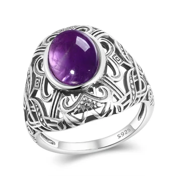 925 Sterling Silver Ring Prírodné Ametyst Prsteň pre Ženy Nádherné Luxusné Svadobné Party Darček Nový Dizajn, Šperky