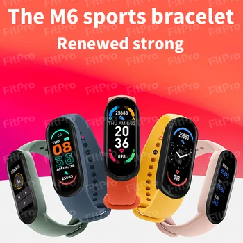 M6 Smartwatch Bluetooth Sledovať Kapela Fitness Sport Náramok Srdcovej frekvencie, Krvného Tlaku Monitor Náramok Pre IOS Android Hodinky