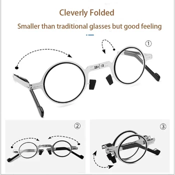 Ultraľahké Prenosné Skladacie okuliare na Čítanie Muži Ženy Kvalitný Anti-modré svetlo, Žiadne Skrutky Zväčšenie Okuliare +1,0 Až +4.0