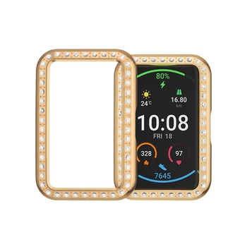 FIFATA PC Diamond Pokovovanie Ochranný plášť Pre Huawei Sledovať Fit Smart Hodinky puzdro Príslušenstvo Pre Huawei Fit Watch Prípade