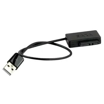 Prenosné USB 2.0 Mini SATA 6P+7P Rozhranie Adaptér Converter Kábel Pre Notebook, CD/DVD ROM Tenká Jednotky
