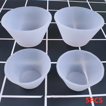 5 KS Epoxidové dávkovanie pohár kryštál epoxidové silikónové formy DIY šperky Výrobu Nástrojov jednorazové silikónové pohár