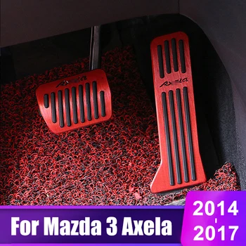 Zliatina hliníka Auto Nohy Pedál Akcelerátora Paliva Brzdový Pedál Kryt Pad Pre Mazda 3 BM Axela 2016 2017 2018 Príslušenstvo