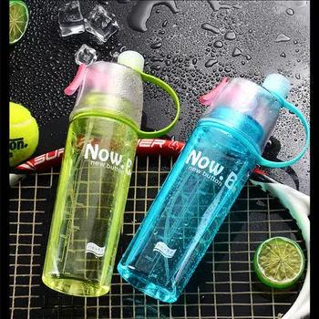 Nové 400/600 ml Farba Pevné Plastové Sprej Chladné Letné Športové Fľašu s Vodou Prenosných Lezenie Vonkajšie Koleso Shaker Moje Fliaš Vody