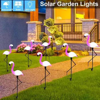 Flamingo Solárne Svetlo Vonkajšie Plot Light LED Vták Lampa Dvore je Záhradné Solárne Led Lampy, Nepremokavé Mimo Deco Slnečné Svetlo