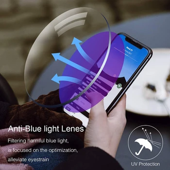 Nové Módne HD Anti-modré svetlo na Čítanie Okuliare Pre Mužov Ultra-light Pol-Rám Business Okuliare PC Šošovky Diopter +1,0 Až +4.0