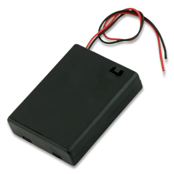 Nové Plastové 4x 3x 2x AAA Batérie Srorage Box, Držiak na AAA Batérie Prípade s Vekom & Kryt & ON/OFF Prepínač, Čierny Digitálny Hot