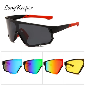 LongKeeper Polarizované slnečné Okuliare Mužov Vonkajšie Športové Okuliare Žlté Šošovky pánske Okuliare Jazdy Okuliare Rybárske Odtiene Gafas De Sol