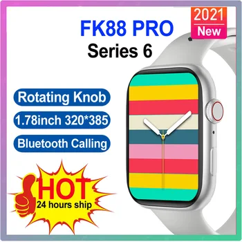 2021 FK88 Pro Smart Hodinky IWO 14 Pro Series 6 Relogio Najlepšie Smartwatch Pre Človeka Bezdrôtové Nabíjanie Vlastné Hodinky PK FK99plus W66